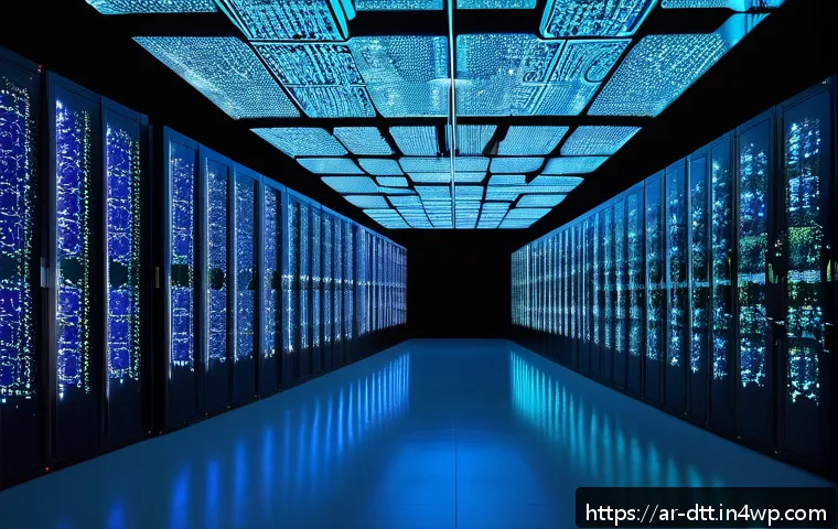 데이터 레이크 아키텍처에서의 장애 예방 및 복구 - A high-tech distributed data storage center in the Middle East, showing multiple interconnected data...