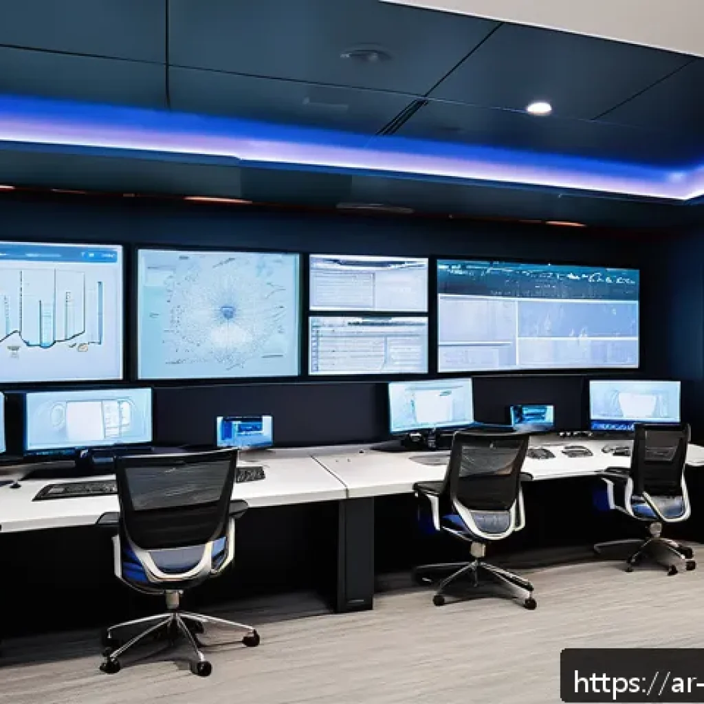 데이터 레이크 아키텍처의 성능 테스트 방법 - A sophisticated data center control room designed for Arabic-speaking data engineers, featuring larg...